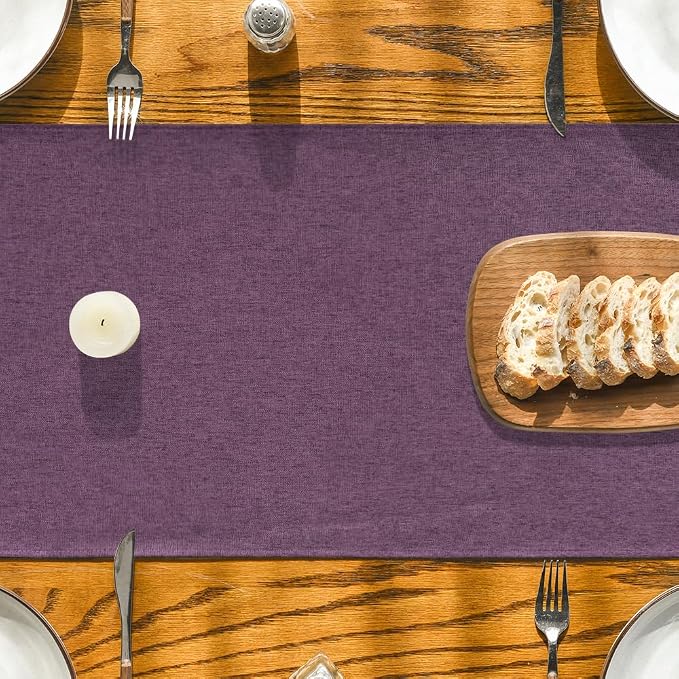 Artoid Mode Purple Table Runner, Seasonal Summer Washable Kitchen Dining Table - Image 3