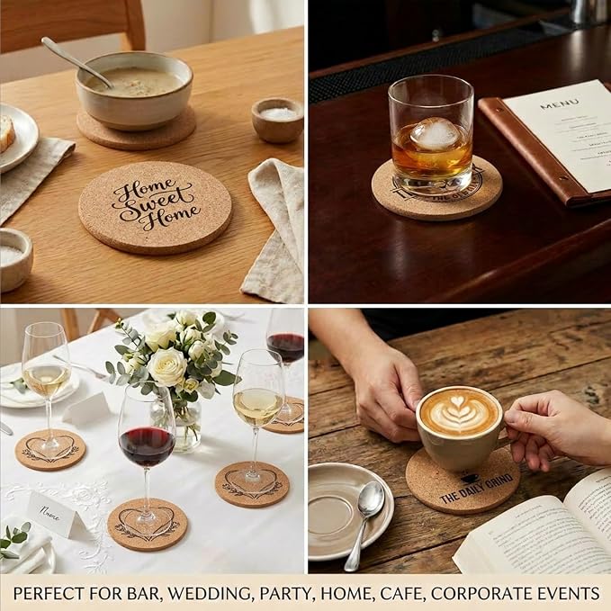 Personalized Cork Coasters – Custom Drink Coasters - Image 5