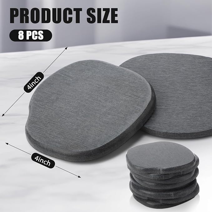 Diatomaceous Earth Coasters Set of 8，Cool Absorbent Quick-Dry Drink Coasters - Image 2