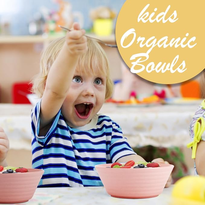 Wheat Straw Bowl Sets, Microwave and Dishwasher Safe Bowls, Kitchen Bowls BPA - Image 4