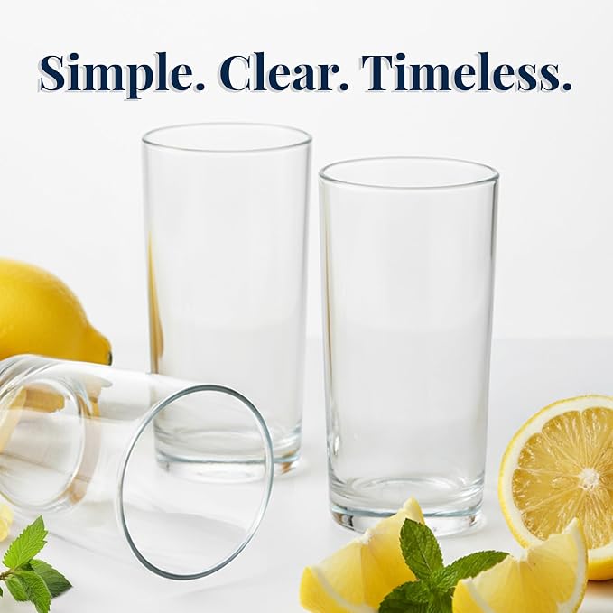 US Acrylic Classic Clear Plastic Reusable Drinking Glasses 16oz Water Cups | - Image 6