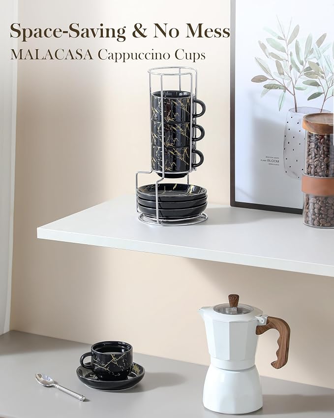 MALACASA 4 OZ Porcelain Espresso Cups - Image 8