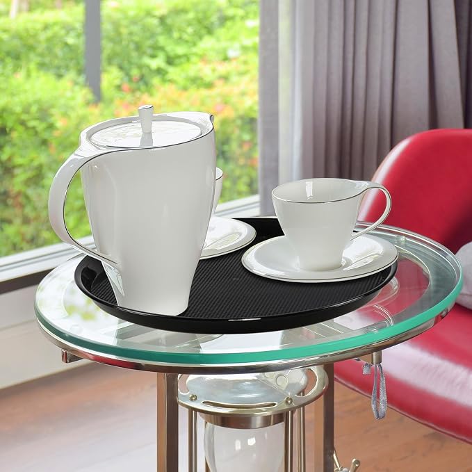 Black Round Serving Trays - Image 6