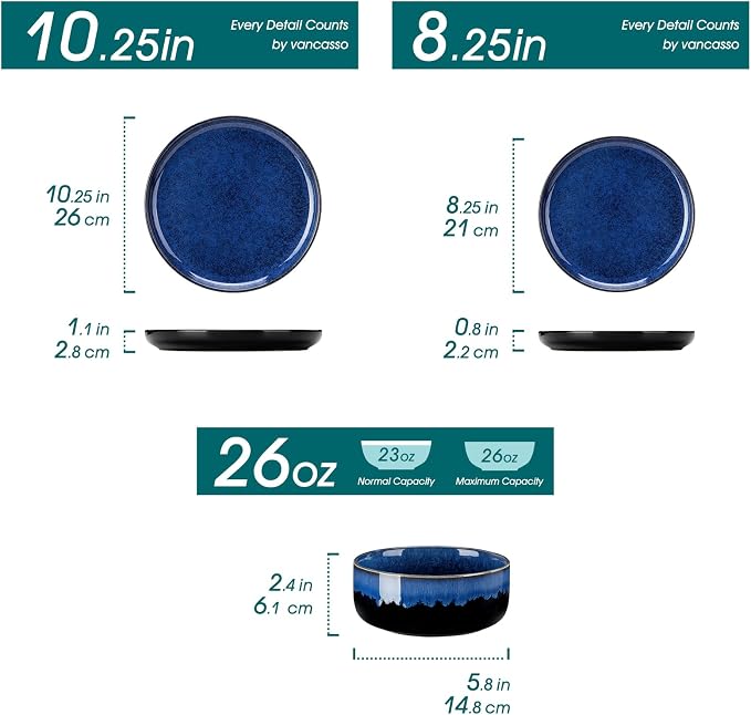 vancasso Starry 12 Pieces Dinnerware Sets - Image 2
