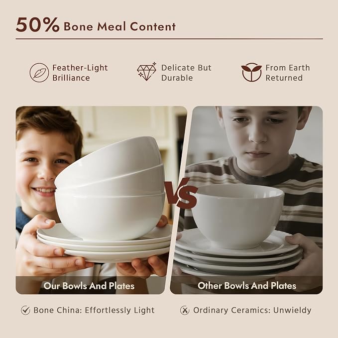 12pc Bone China Dinnerware Set - Image 5