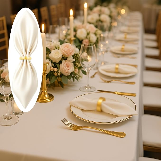 24 Pcs Stainless Steel Napkin Rings - Image 3