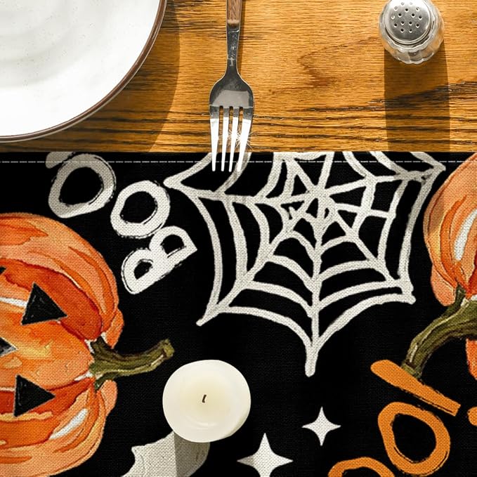 Artoid Mode 210 GSM Halloween Table Runner 13x120 Inch Home Party Decor | - Image 7