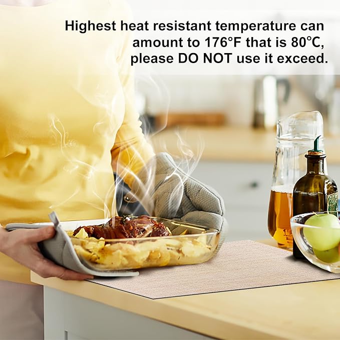 Aofmee Placemats, Placemats Set of 6, Heat Resistant Place Mats, Washable PVC - Image 3