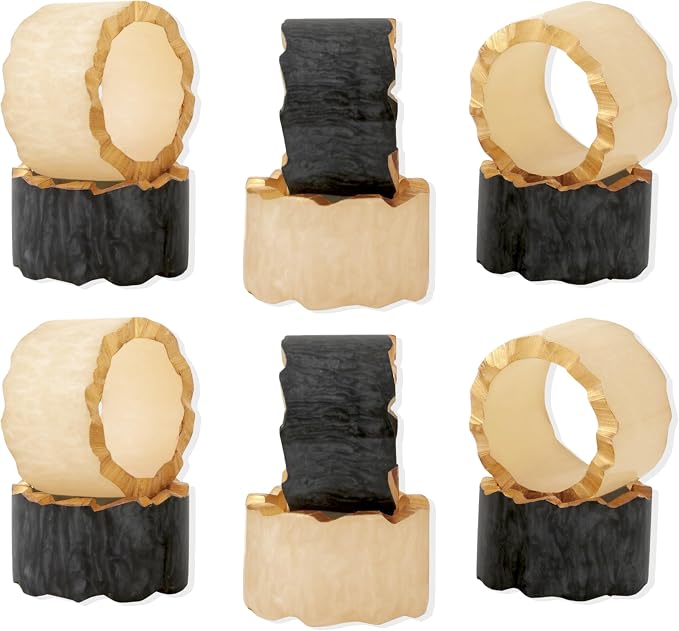 ALPHA Living HOME Epoxy Resin Napkin Rings by ALPHALivingHOME