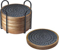 Eykao 6 Pack Coasters for Drinks Absorbent, 4.3 inches Cork Coasters for Coffee by Eykao
