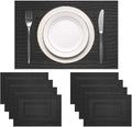 PIGCHCY Placemats Set of 8 Washable Durable Place Mats Vinyl Heat Resistant by PIGCHCY