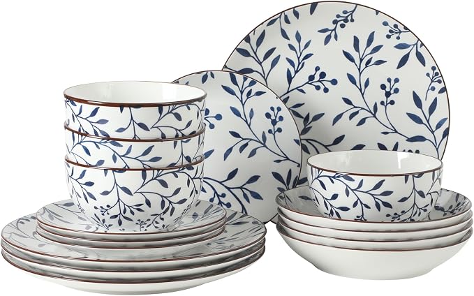 Gibson Home Palace Suite 16-Piece Dinnerware Set, Service by GibsonHomewares