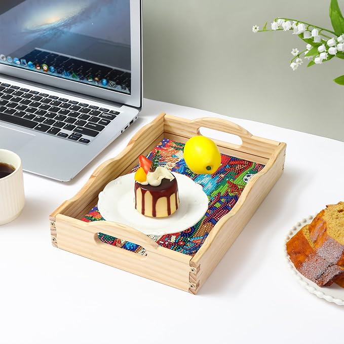 EWJRNSF Diamond Art Kits for Adults Wooden Serving Trays - Image 7
