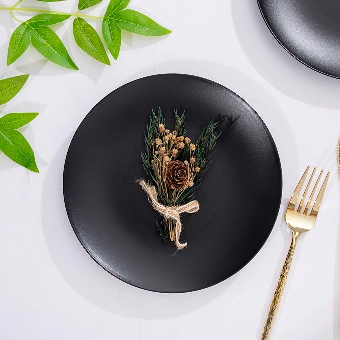 ejonirinjonir 80pcs Heavy-Duty Black Dessert Plates - Image 7