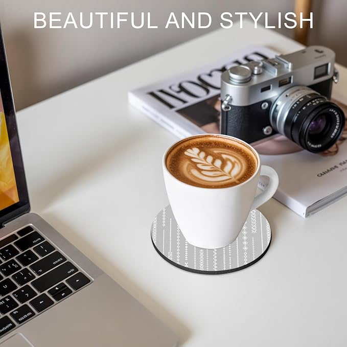 Modern Minimalist Art Coasters Set of 2 Absorbent Coasters - Image 8