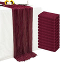 12Pack Wine Red Cheesecloth Table Runner 20x120inch Gauze Table Runners | by Seveups