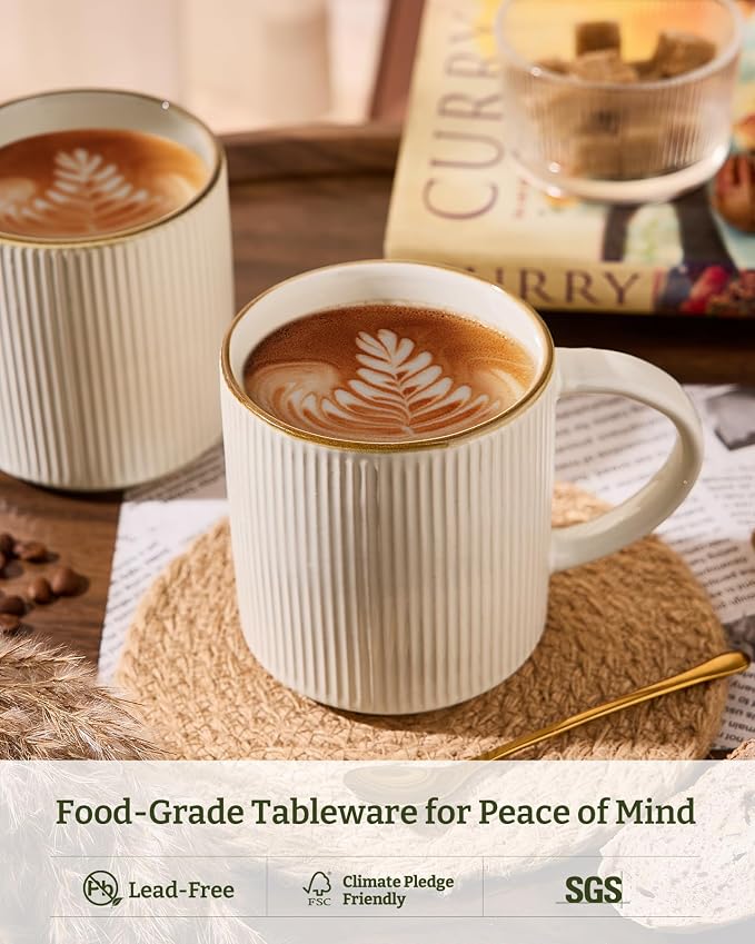 famiware Coffee Mug Set for 4, Star 16 oz Catering Mugs Cup Set - Image 2