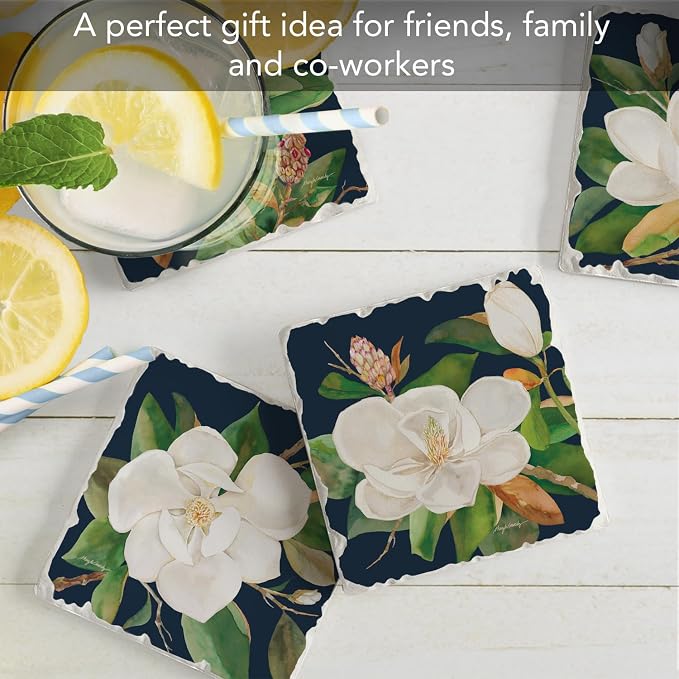 Thirstystone Magnolia Motifs 4 Pack Assorted Tumbled Tile Stone Coasters | 4" - Image 5
