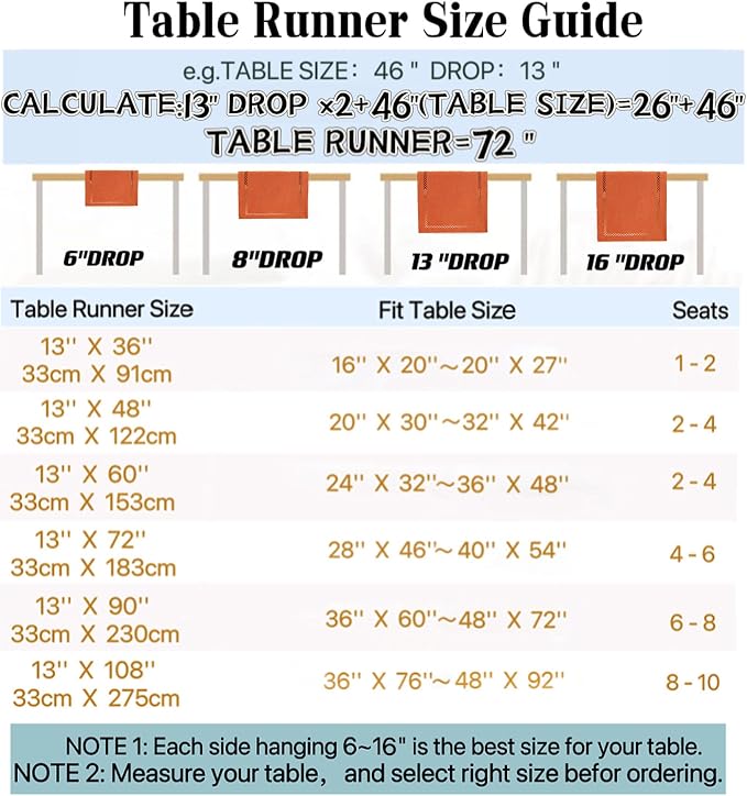 Orange Burlap Table Runner, Fall Table Runners 90 inches Long | Double Layer - Image 7