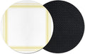 Yellow Grid Coasters Set of 2 Absorbent Coasters by Unknown