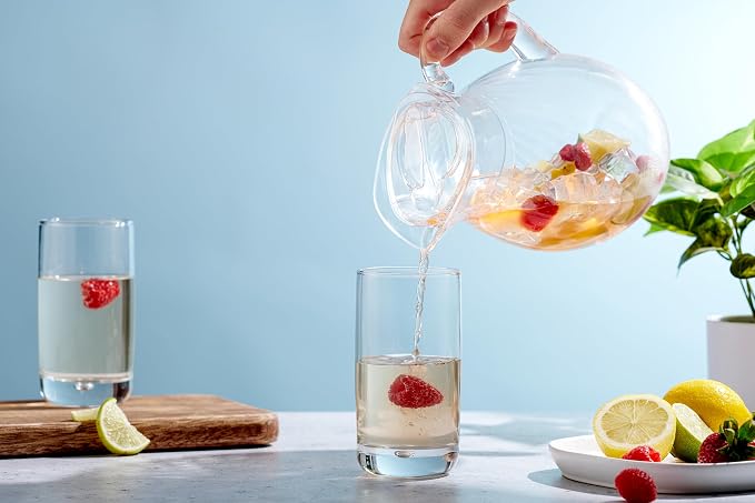 Set of 4 Highball Glasses 16 Oz Collins Cocktail Drinking Glass Cups, Bubble - Image 6