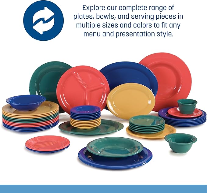 Carlisle FoodService Products Kingline Plastic Oval Platter Oval Tray - Image 5