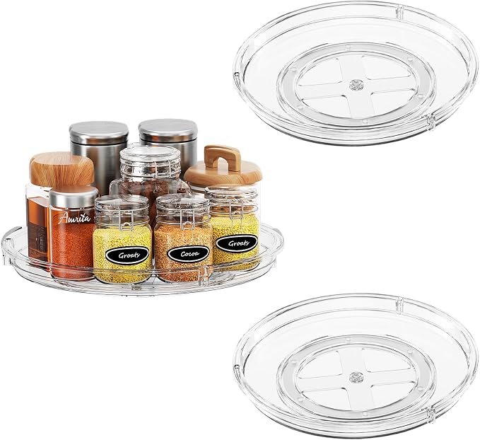 LAMU 3 Pack 9'' Lazy Susan Organizer Turntable by YourHome-OrganizationHelper