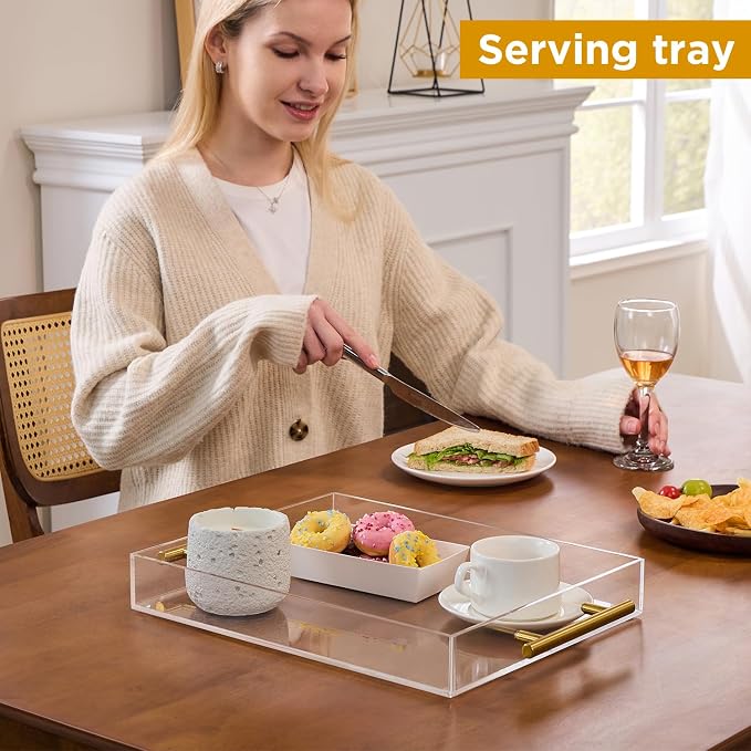 11"x14" Clear Acrylic Serving Tray - Image 2