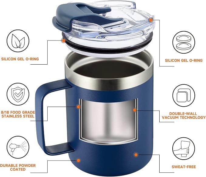 12oz Insulated Travel Coffee Mug - Image 4