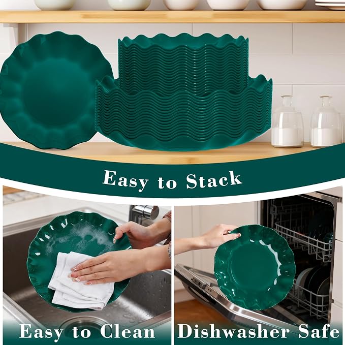 LIYH 50 Pcs Christmas Plastic Plates - Image 8