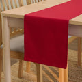 Encasa XO Table Runner, Cotton Canvas Dining Runner 13"x104" | Deep Red by EncasaXO