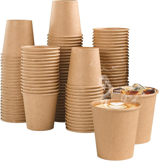 Lamosi 100 Count 3 oz Kraft Paper Cups, Disposable Small Coffee Cups | Sample by BuyNow