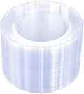 U-QE 60 Pieces Clear Plastic Plates by U-QE