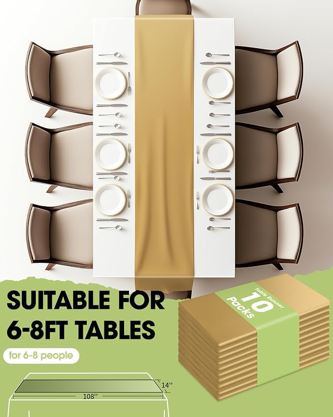 Pureegg Gold Plastic Table Runners - Image 5