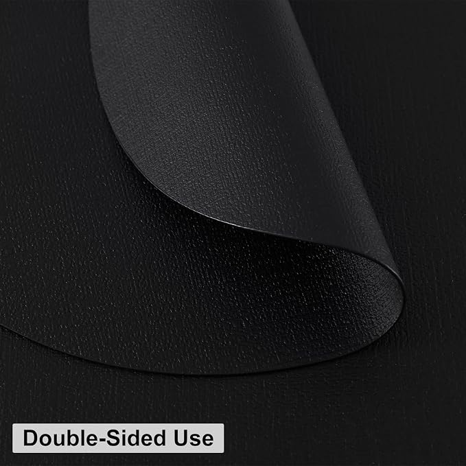 Round Faux Leather Placemat and Coaster 6 Packs, Washable Heat Resistant Dining - Image 4
