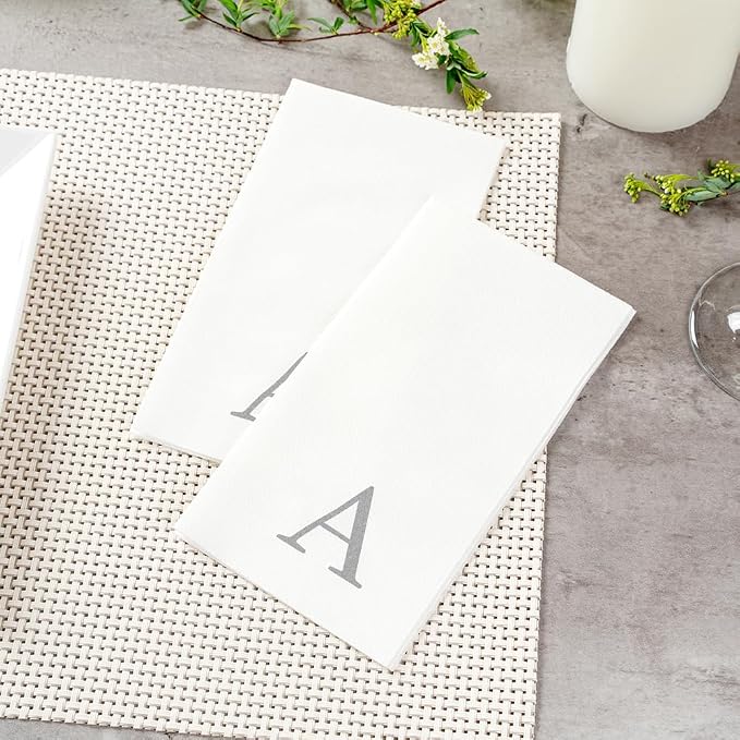 Luxenap 15.8 X 7.9 Inch Linen-Feel Guest Towels, 2000 Lettered Hand Towels - Image 6