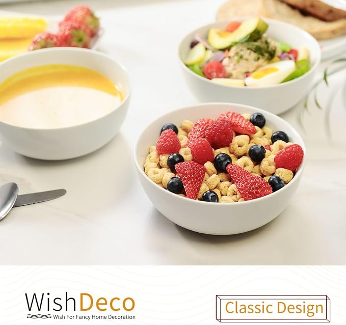Cereal Bowls Set of 4, Kitchen Bowl - Image 7