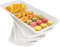 Serving Tray Platter Rectangle, Plastic White Food Trays by Unknown