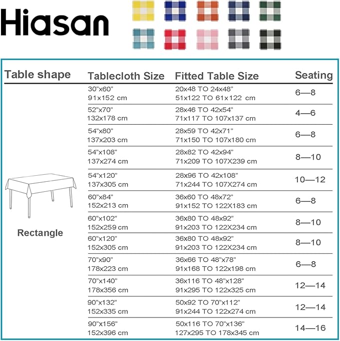 Plaid Tablecloth 2 Pack, 54 x 80 inch, Peach Pink and White | Waterproof - Image 5