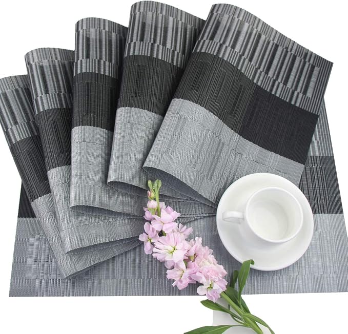 PIGCHCY Placemats, Washable Durable Woven Vinyl Placemats - Image 5