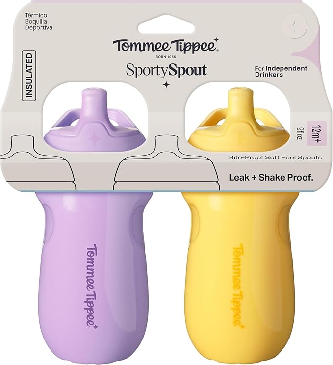 Tommee Tippee Toddler Sippy Cup, Sporty Spout, 1-3 Years, Insulated | Pack of 2 - Image 6