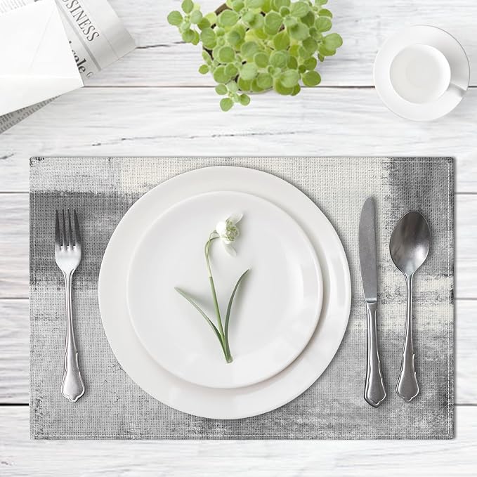Emvency Farmhouse Placemats Set of 6, 12x18 Inch - Image 2
