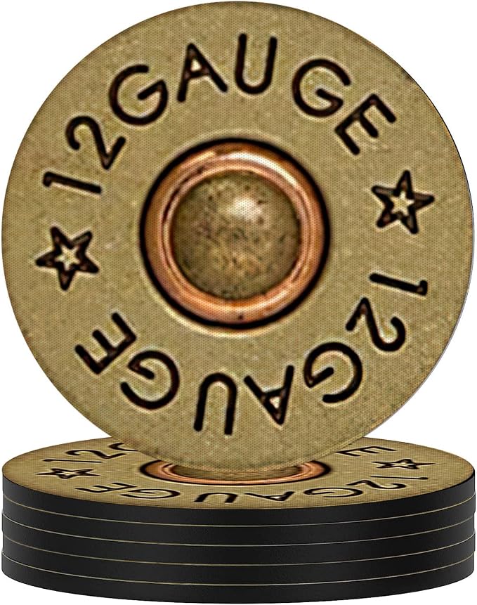 Swooflia Coasters for Drinks Coffee Table, 12 Gauge Vintage Bronze Silicone by Swooflia