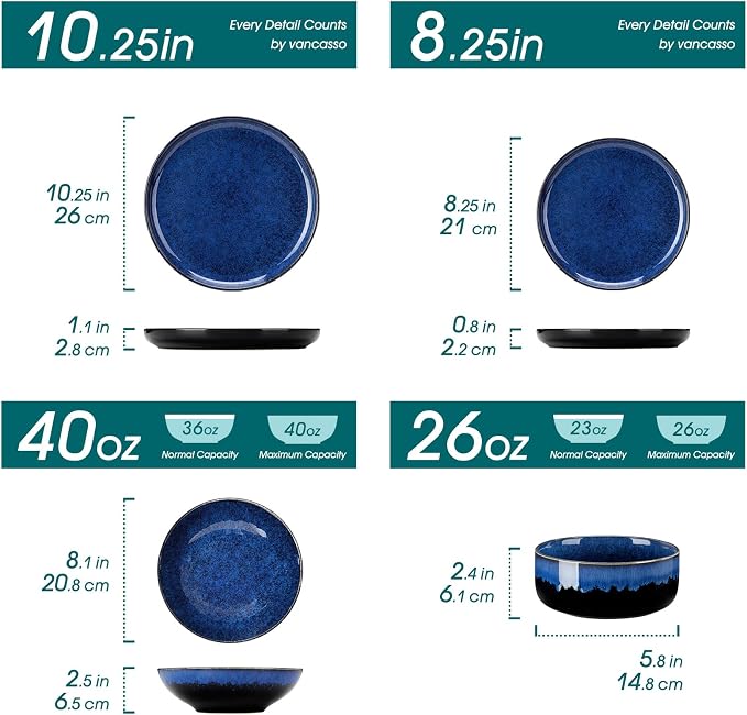vancasso Starry Plates and Bowls Sets - Image 2