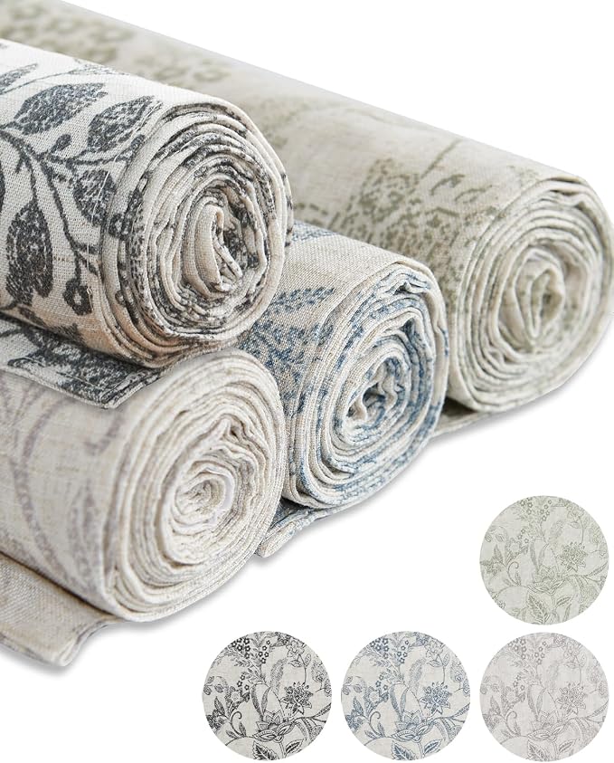 jinchan Sage Green Floral Linen Table Runner 13 x 72 Inch Farmhouse | Textured - Image 9
