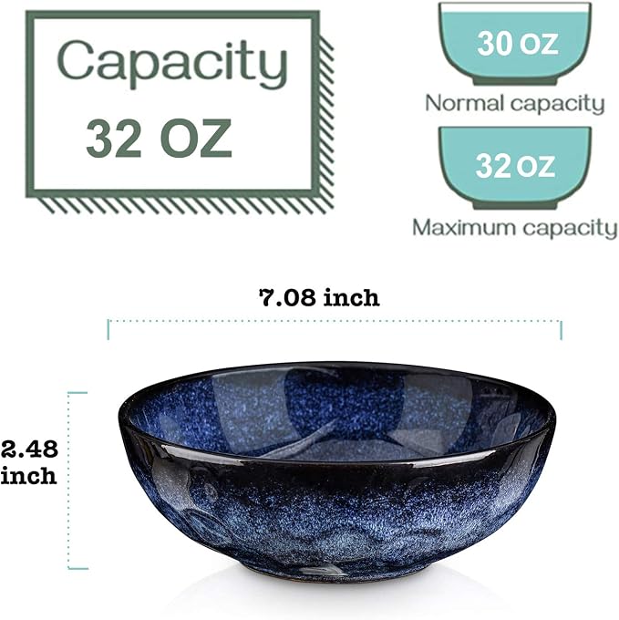 vicrays Ceramic Salad Bowls Set - Image 2