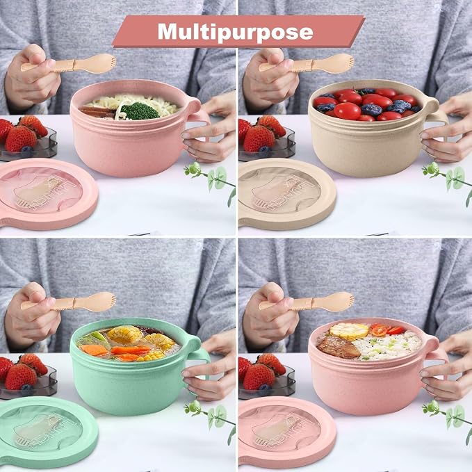 Rarapop 28.7oz Microwave Soup Bowl Containers - Image 7