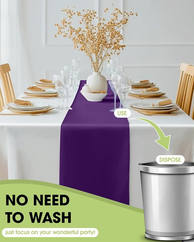 Pureegg Purple Plastic Table Runners - Image 4