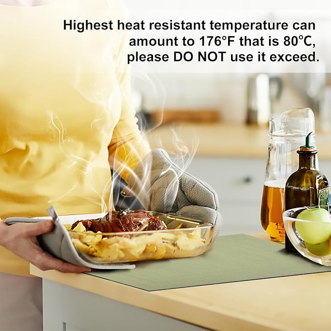 Aofmee Placemats Set of 6, Washable PVC Place Mats, Heat Resistant Non-Slip - Image 3