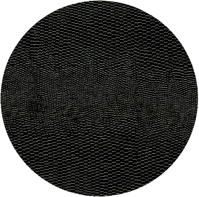 Caspari Black Lizard Round Coasters – Set of 8 Felt-Backed Drink Coasters by Caspari